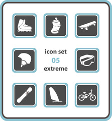 vector icon set 05: extreme