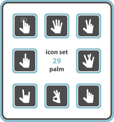 vector icon set 29: palm