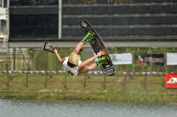 wakeboarder in action