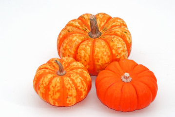 three pumpkins