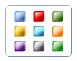 glass buttons with clipping paths