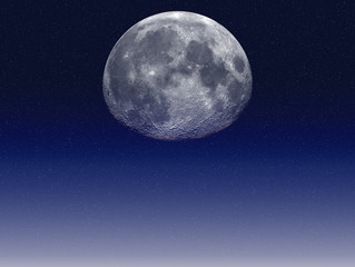 Fototapeta na wymiar Księżyc i oceany