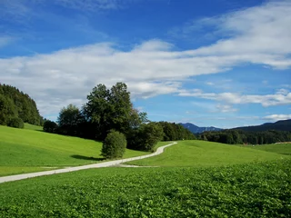 Fototapete Rund friedliche landschaft © momanuma
