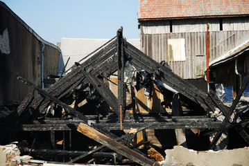 burned factory frame