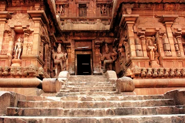 Fotobehang india, zuid-india, tanjore: brihadishvara-tempel © TMAX