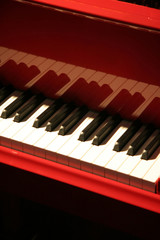 Fototapeta premium red piano