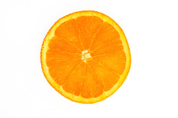 orange slice on white