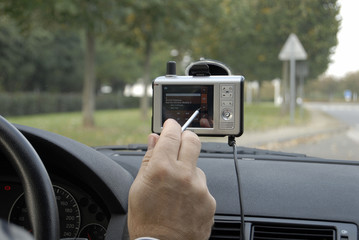itinéraire routier avec une navigation gps