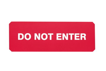 do not enter sign - isolated