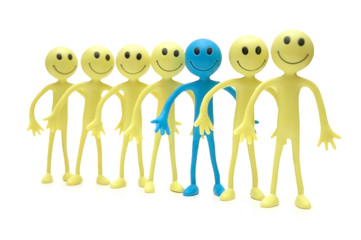 stand out from the crowd - figures of smilies