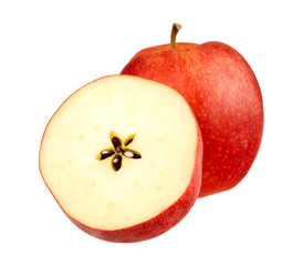 apple on white with path