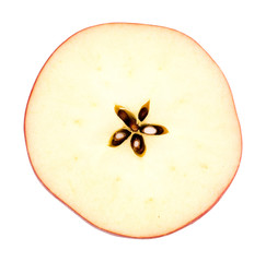 apple on white with path