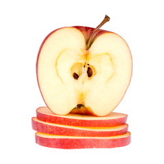 apple on white with path