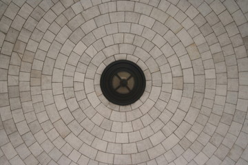 circle of tiles background