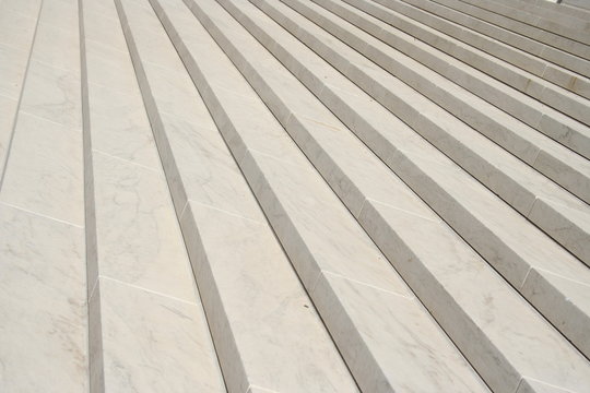 white marble steps at supreme court