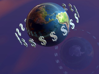money makes the world go around, dollar.