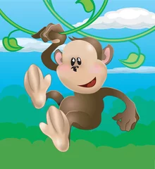 Acrylic prints Zoo cute monkey