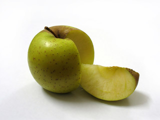 apple with a slice