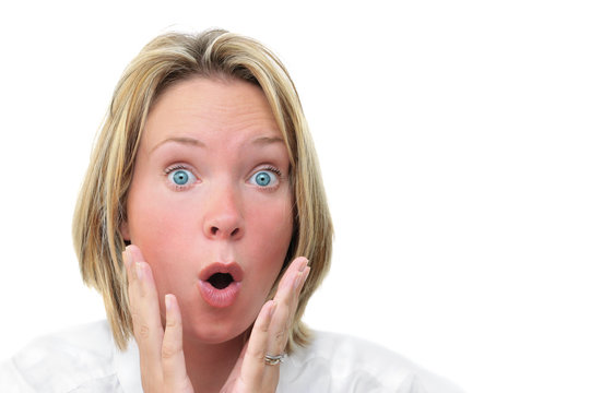 mujer sorprendida