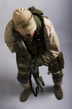 desert storm soldier top view