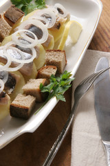 herring with potatoes.
