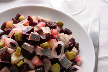 salad with herring.