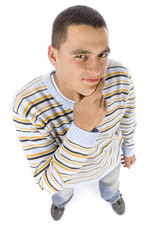 headshot of thinking man