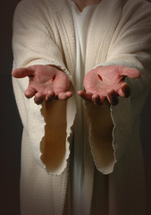 jesus hands with scars