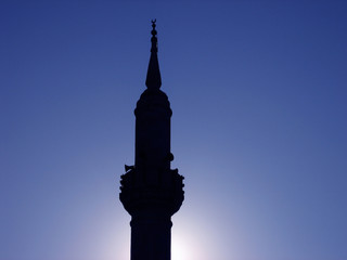 minaret at sunrise
