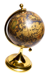 old style globe isolated on white background