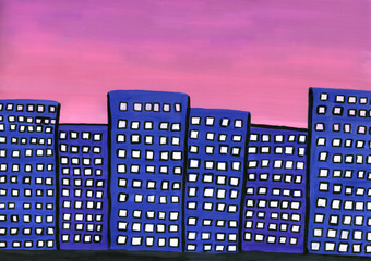 sunrise in the city