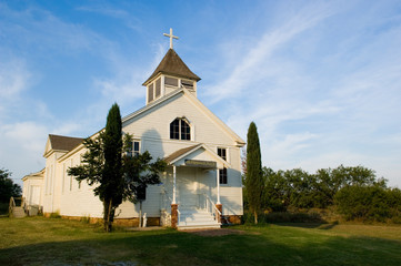 Fototapeta na wymiar stary kościół kraj amerykański pionier