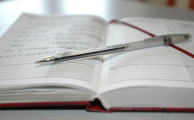 pen and notebook