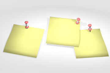 three post-it notes