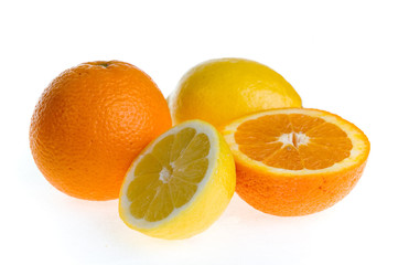 fresh lemons and oranges