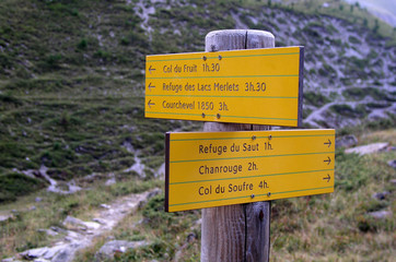 panneau de randonnée