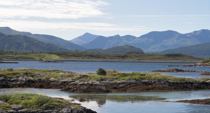 panoramic view at islands and mountains