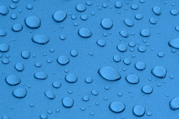 water drops in metalized surface