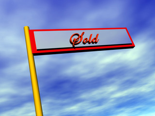 real estate, sold sign.