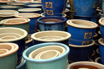 flower pots side view