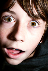 wide eyed boy