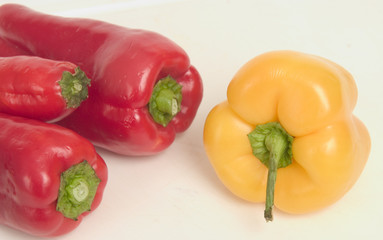 yellow and italian red peppers