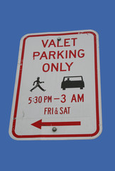 valet parking only