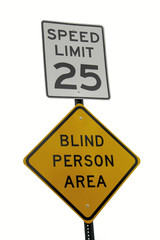 blind person area