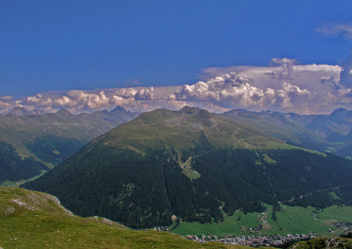 bergpanorama jakobshorn davos