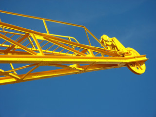 Fototapeta premium yellow port crane