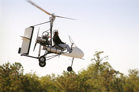 Gyrocopter In Flight