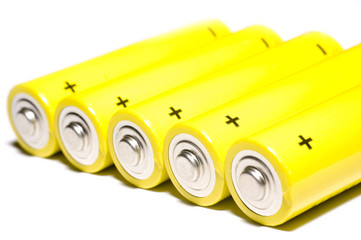 batteries isolated on white background