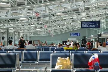 Deurstickers Luchthaven wachtlounge op de luchthaven