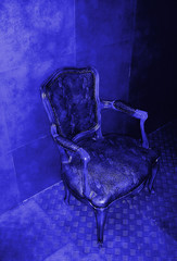 fauteuil bleu